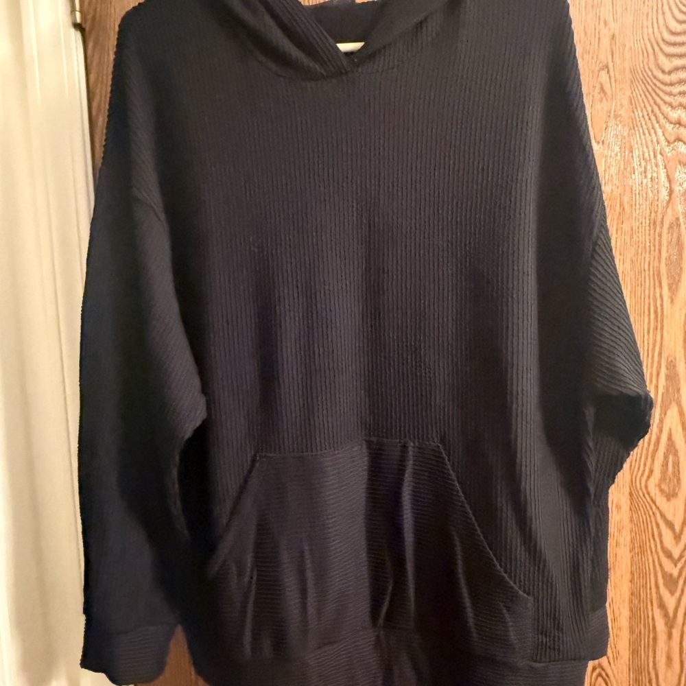 Woman's Black Sweater Hoodie